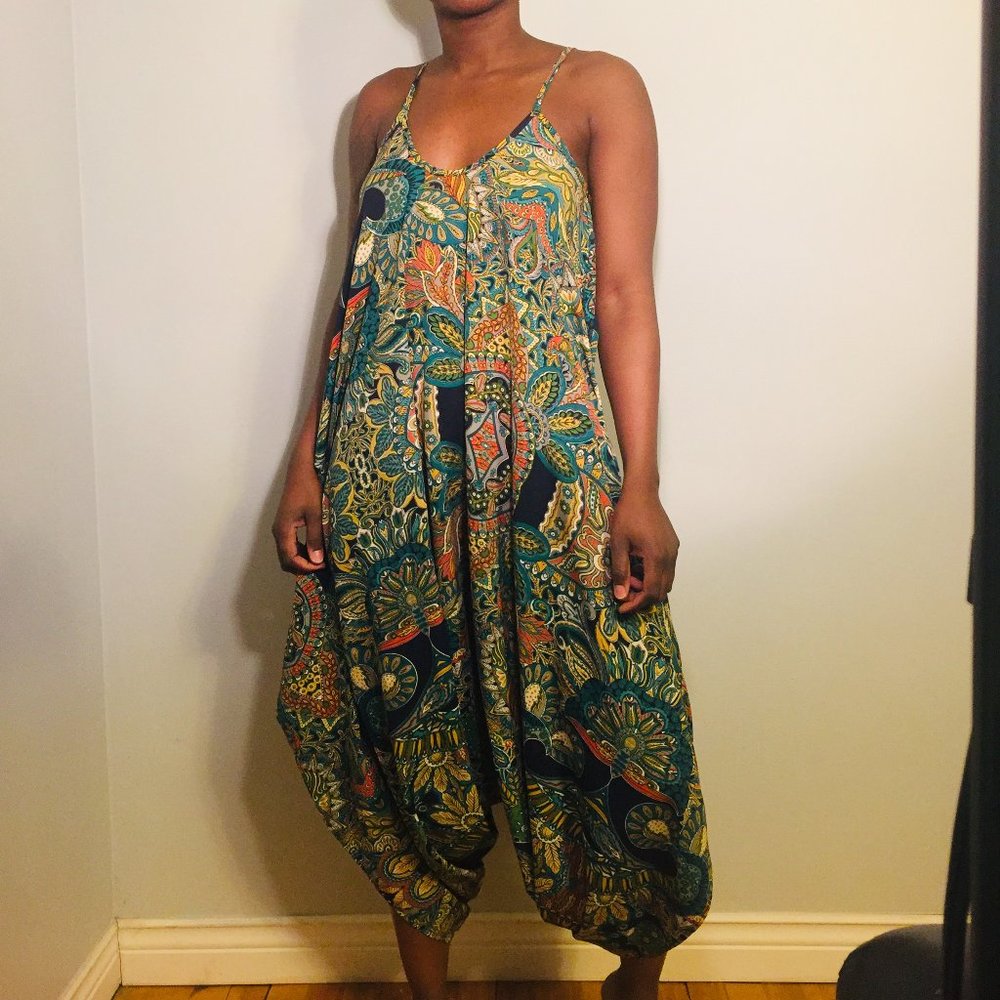 Oversized Abstract Print Romper